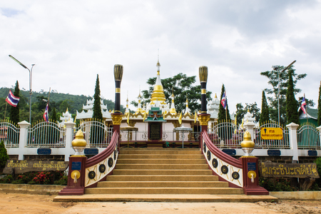 Shan Pagoda in Wat Fah Wiang In, Wianghaeng Chiangmai Thailandのeditorial素材