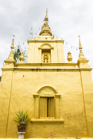 Old Golden Pagoda in Thailandの写真素材