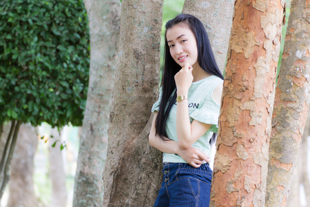 Portrait Beautiful asian womanの写真素材
