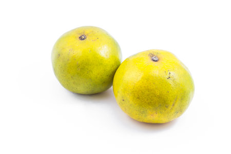 Orange isolated on whiteの写真素材