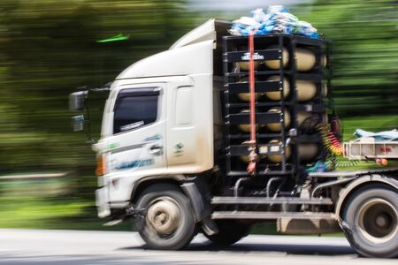 Truck Panning cameraの写真素材