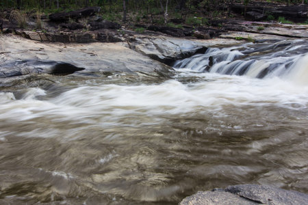 Mae Klang beauty Waterfall  in Chiang Mai Province Doi Inthanon Thailandの写真素材