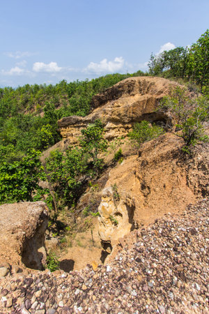 Doi Tok grand canyon in Mae Wang national park, Chiangmai Thailandの写真素材