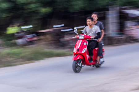 Motorcycling Panning In Thailandのeditorial素材
