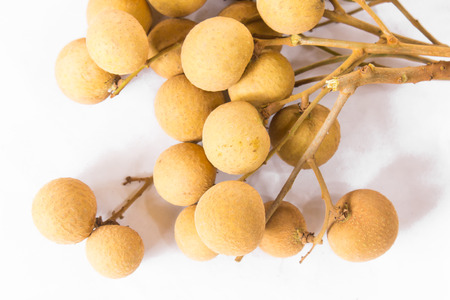 Fresh longan isolated on a whiteの写真素材