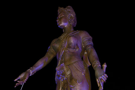 Monument Chamadevi lamphun queen Isolated on blackの写真素材