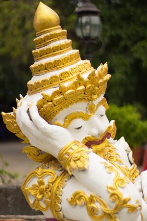 Thai giant statue in templeの写真素材