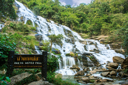 maeya water fall of chiangmai thailandのeditorial素材