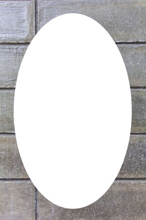 picture frame form Concrete Block Wallの写真素材