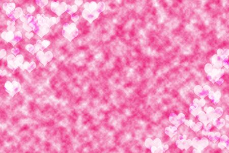 abstract background bokeh cute little hearts loveの写真素材