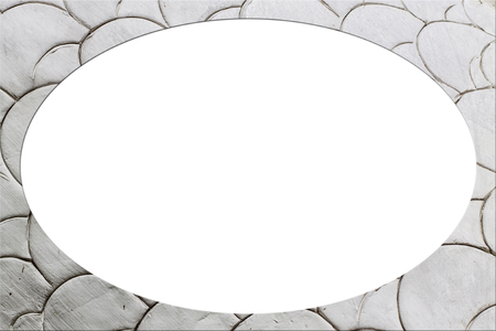 picture frame form cemet wall Scale of Nagaの写真素材