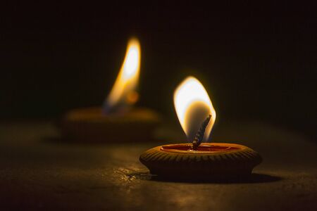 Lanna  candle light of Loy Krathong festivalの写真素材