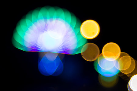 Light bokeh Lights At Nightの写真素材