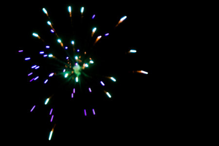 Small fireworks in Black sky