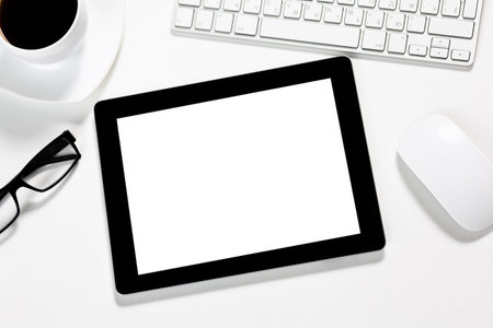 pad tablet is in the office of a businessman on the table