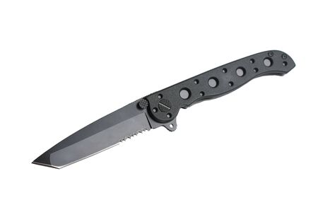 black tactical knifeの写真素材