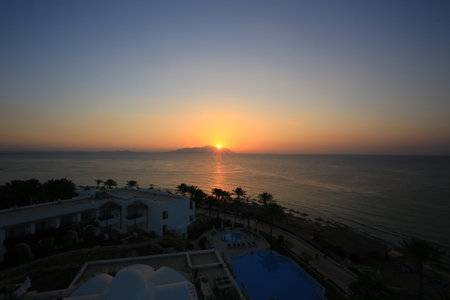 Sunset on seaのeditorial素材