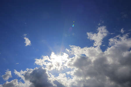 Blue sky and cloudsの写真素材