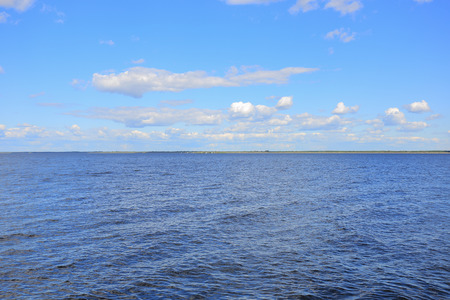 Lake and blue skyの写真素材