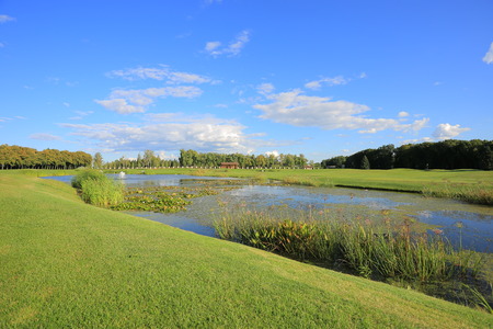 Golf and Lakeの写真素材