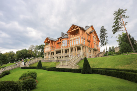 Honka house in Mezhyhiryaのeditorial素材