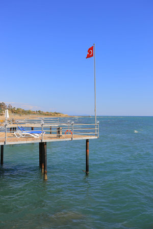 Sea and resort in Turkeyの写真素材