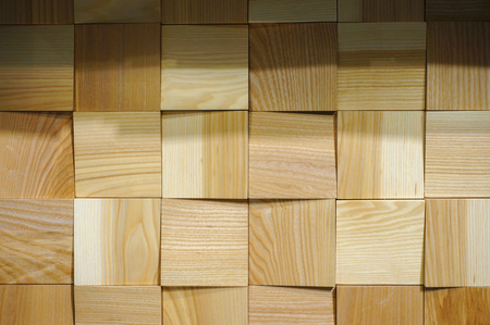 Wooden squares texture and backgroundの写真素材