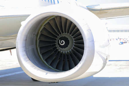 passenger airplane jet engine turbine