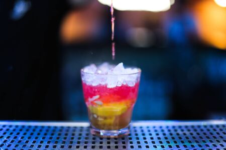 Cocktail at the bar close upの写真素材