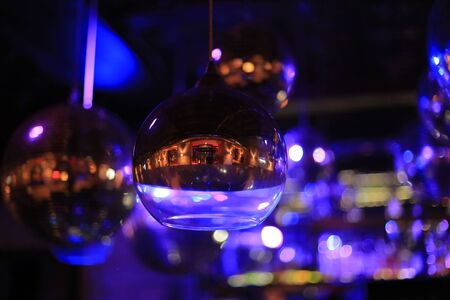 Disco balls in the interior night clubの写真素材