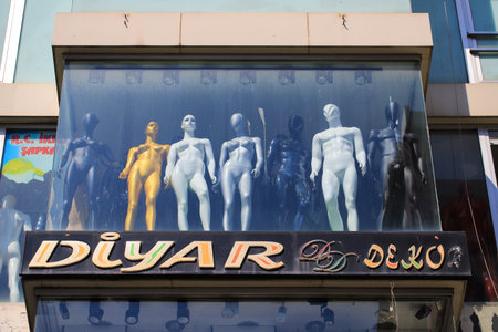 ISTANBUL, TURKEY - AUGUST 26, 2019: Different mannequins in a shop windowのeditorial素材