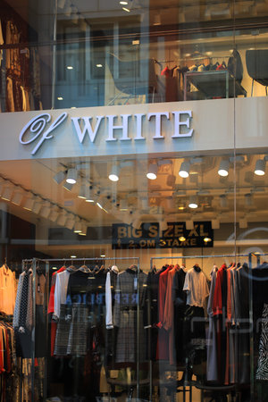 ISTANBUL, TURKEY - AUGUST 26, 2019: Clothing store in Istanbul city
