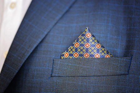 Pocket scarf in a jacket pocket
