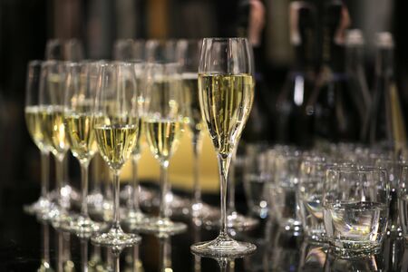 Glasses of champagneの写真素材