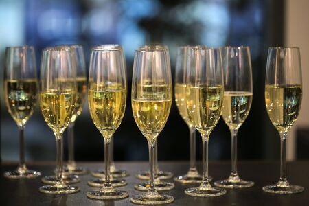 Glasses of champagneの写真素材