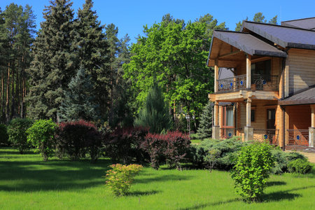 Wooden house honka residenceの写真素材