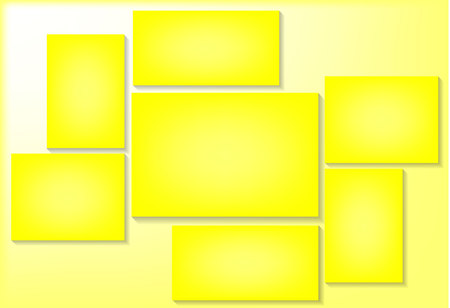 Vector frame for photos and pictures, photo collage, photo puzzle. Templates collage frames for photo or illustration. Vector Mood Board Branding Presentation.のイラスト素材