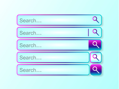 Search bar, set of search template isolated on white background. Vector element designのイラスト素材