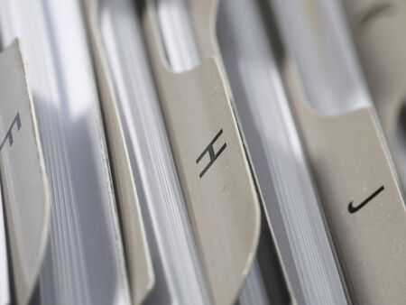 Closeup shot of business name card holder bookmarksの写真素材