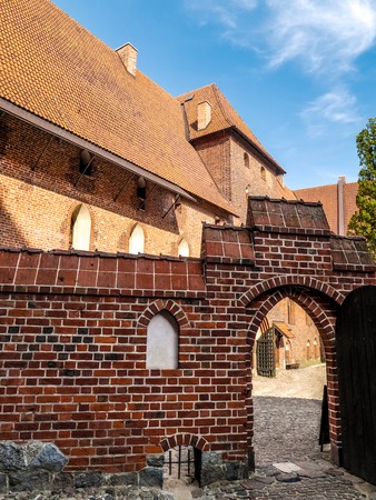 Teutonic Malbork castle in Pomerania region, Polandのeditorial素材