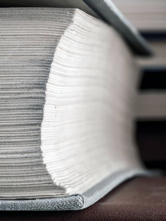Closeup of hardcopy bookの写真素材