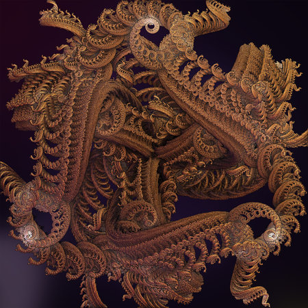 Computer generated abstract fractal designの写真素材