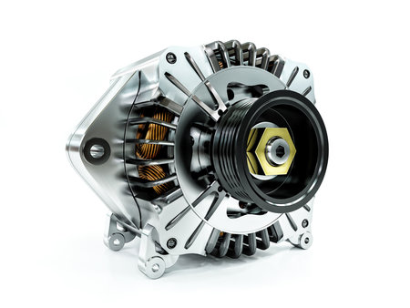 3d rendering of autogenerator model on white background