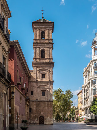 View of a historic 18th century Church and convent of Santo Domingo Murcia, Spainの写真素材