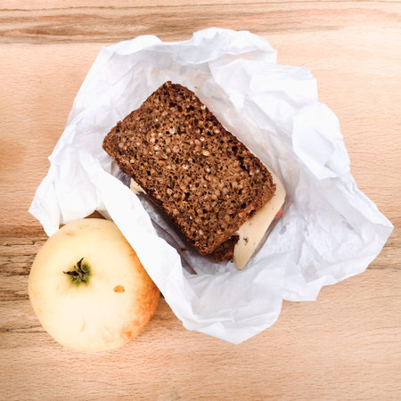 Toast and an apple