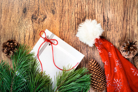 Christmas decoration - gift, Santaの写真素材