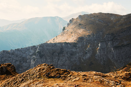 Mountain landscape in Tatra National Park in Poland. Popular tourist attraction. Amazing nature scenery. Best famous travel locations. Beauty of nature concept backgroundの写真素材