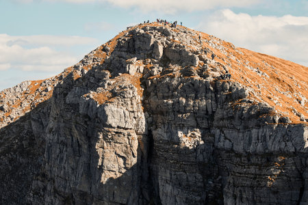 Mountain landscape in Tatra National Park in Poland. Popular tourist attraction. Amazing nature scenery. Best famous travel locations. Beauty of nature concept backgroundの写真素材