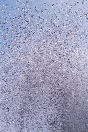 water drops on the blue sky