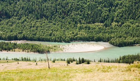 Katun river in the Altai mountainsの写真素材
